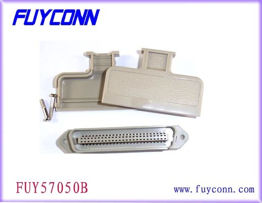 50 Pin Centronics Connector Male Plug-kopbalschakelaar met t-vorm plastic dekking