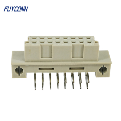 DIN41612 Female 2 Rows 16 Pin Right Angle PCB Eurocard Connector