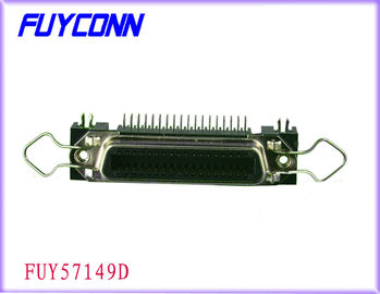 2.16mm Hoogte 36 Onderdompelingstype van PCB van speldconfiguraties R/A IEEE 1284 Connetor met Klink en Raadsslot