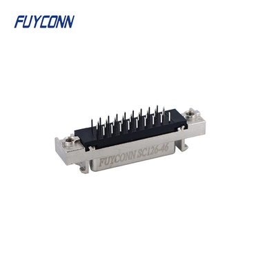 Mini D Ribbon MDR PCB Rechte Vrouwelijke SCSI Connector 36pin Met Zink Alloy Shell