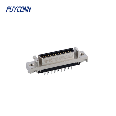 Mini D Ribbon MDR PCB Rechte Vrouwelijke SCSI Connector 36pin Met Zink Alloy Shell