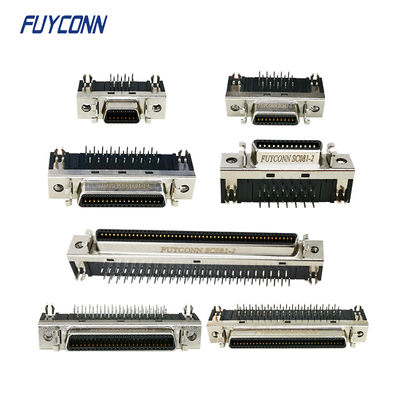 PCB SCSI Vrouwelijke connector 1.27mm Rechte hoek 14P 20P 26P 36P 50P 68P 100P SCSI connector