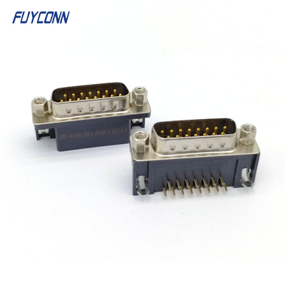 D-SUB de Schakelaar Mannelijke Stop D Sub 15 Pin Connector van Rechte hoekpcb (9.4mm)