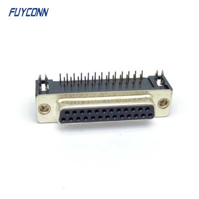 25pin de vrouwelijke OB-D-SUBschakelaar van PCB van de Schakelaar Rechte hoek (8.08mm)