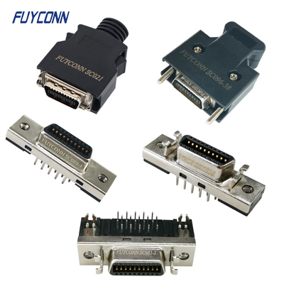 PBT Isolatie SCSI MDR Connector Vrouw / Man 1.27mm Pitch 20pin
