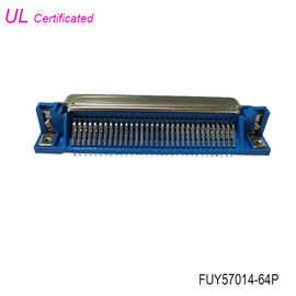 Mannelijke de Raadsschakelaar van 64 de Rechte hoekpcb van Pin Centronics Connector 32paris