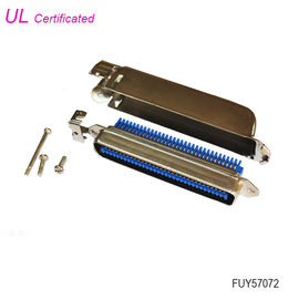 70640 Amfenol-connector Champ RJ21 64-pins mannelijke Centronic-connector 32 paar IDC-type met zij-ingang Matel-afdekking