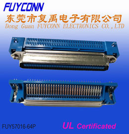 Rechte hoekpcb 64 Pin Connector van Centronic van het fosfoorbrons Mannelijke de