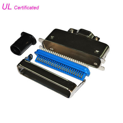 14 24 36 50 Pin Centronic M.D.type Mannelijk Soldeersel Pin Connector met Rechte Kabeluitgang