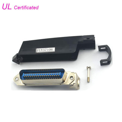 90 Graad Mannelijke Stop 36 de Plastic Dekking van Pin Centronics Solder Connector With