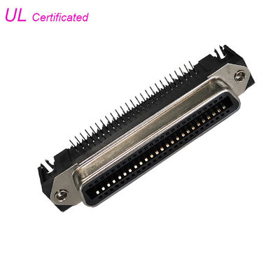 Centronic Vrouwelijke 25Pairs 50 Pin Connector Right Angle PCB met Raadsslot