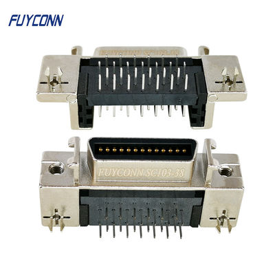 SCSI 26 Pin Connector Female Right Angle-het Type van PCB met het Zink Shell van het Raadsslot