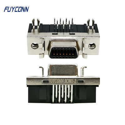 De vrouwelijke SCSI-Schakelaar 90 Graadr/a PCB zet SCSI 14 Pin Connector op