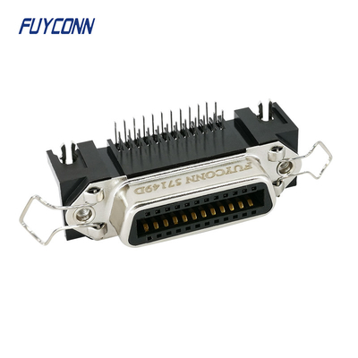 DDK 24 Pin Centronic Connector-Rechte hoek Vrouwelijk Type van PCB